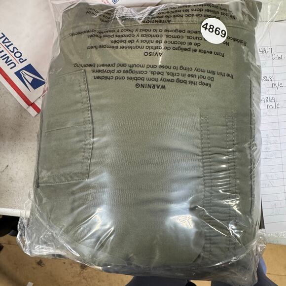 Old Navy‎ Womens Quilted Plaid Lining Sherpa Collar, Military Style Jacket LARGE - Picture 9 of 9